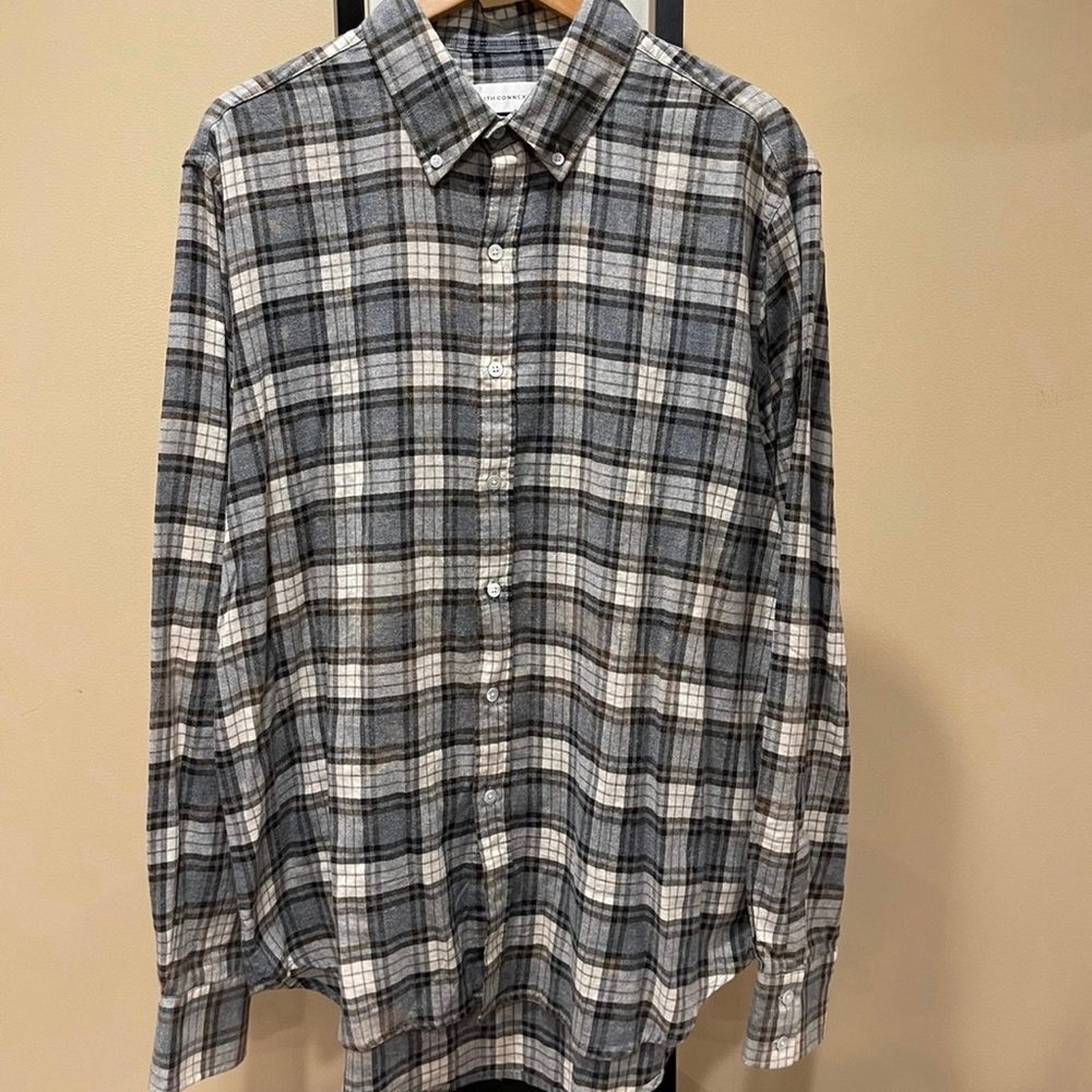 Faith Connexion Fit Check Shirt in Black / White